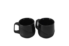 Lot of 2 Black Aladdin Temp Rite Allure Coffee Cups Mugs Camping RV Tailgating