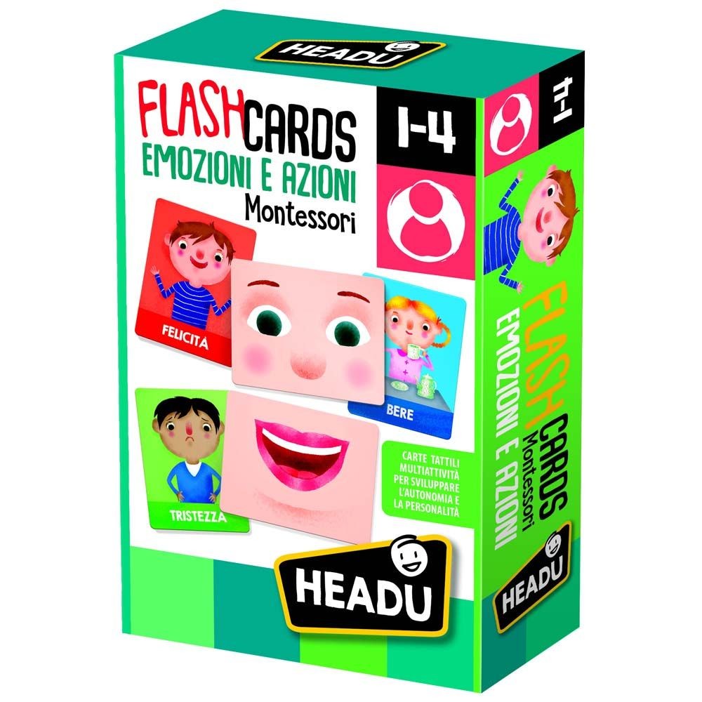Merchandising Headu: Montessori - Flashcards: Emozioni E Azioni