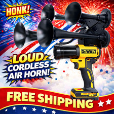 GatorBlast&trade; For DeWalt Battery Quad Air Horn -Train  Impact Boss 4 Trumpet Metal