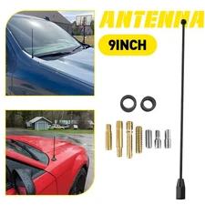 9" Black Antenna Stainless Mast Radio AM/FM Signal For CHEVY SILVERADO 2006-2025