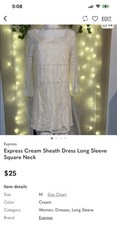 Express Cream Chic Dress