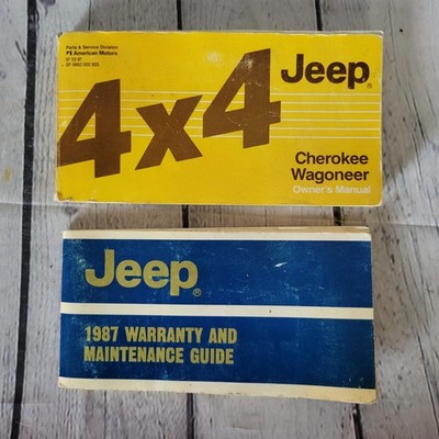 1986 1987 Jeep Cherokee Wagoneer 4x4 Owners Manual Maintenance Guide 