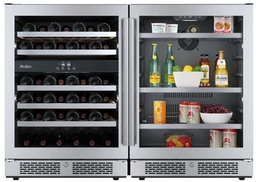 Avallon AWCBV45140 48"W 45 Bottle Capacity Dual Zone Wine Cooler - Stainless - Picture 1 of 2