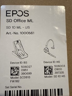 EPOS SENNHEISER Impact SD Office ML Single-Sided Headset & BaseStation (1000561)