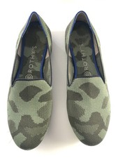 Rothy's Loafer Sz 8.5 Olive Green Camouflage Slip-On Shoes Flats Knit Washable