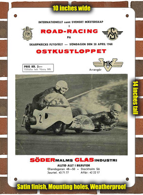 Metal Sign - 1968 Skarpnäck Airfield Racing Program - 10x14 inches