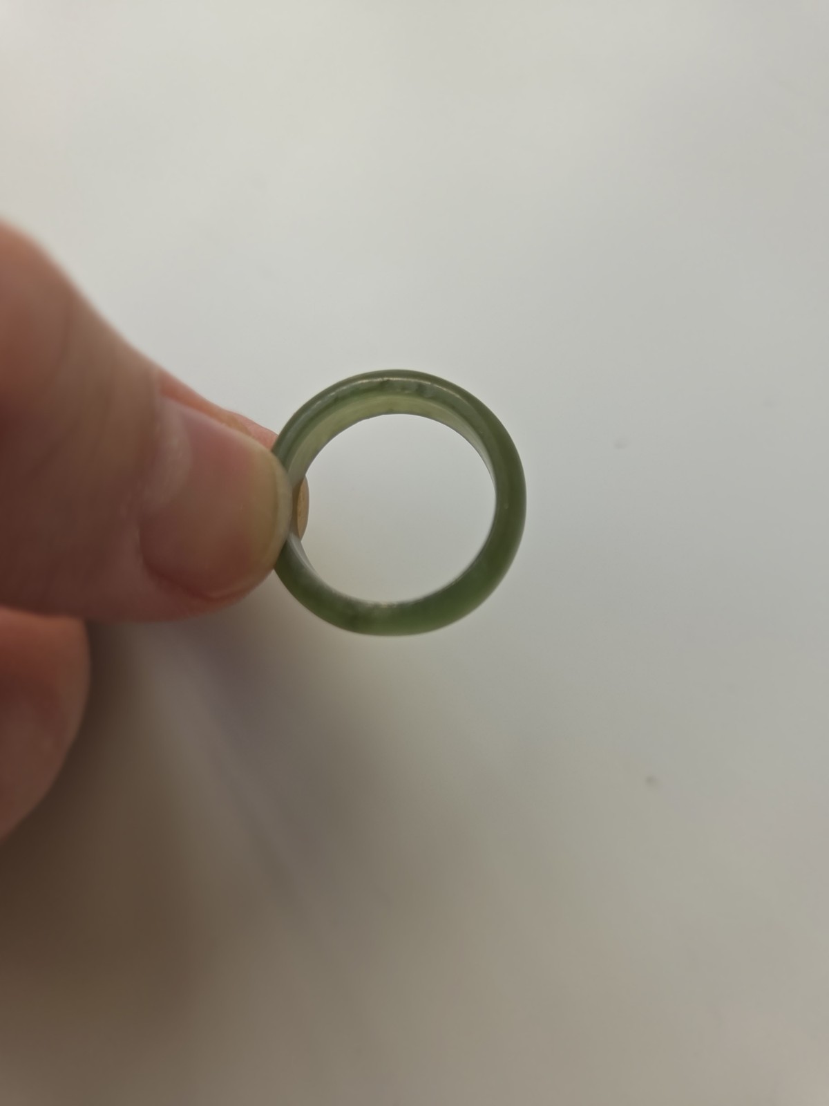 Green Jade Natural Stackable Ring Size 6 - image 4