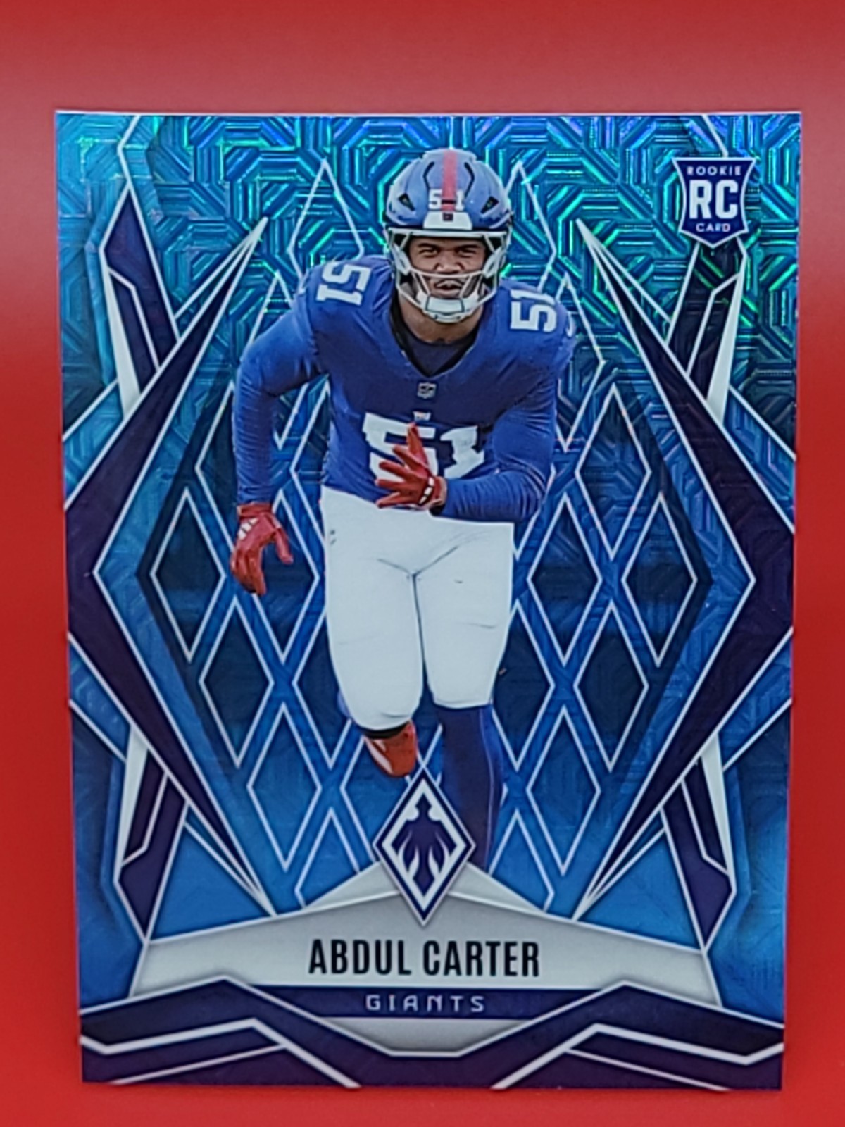 LIGHT BLUE MOJO #d 04 /85 (RC) 2025 Panini Phoenix Abdul Carter #177 COLOR MATCH