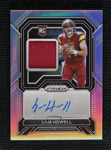 2022 Panini Prizm Rookie Silver /99 Sam Howell #RPA-SH RPA Patch Auto RC
