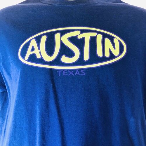 Austin Keep Austin Weird Short Sleeve Tee Blue Medium Mens Fashion T Shirt - Picture 3 of 12