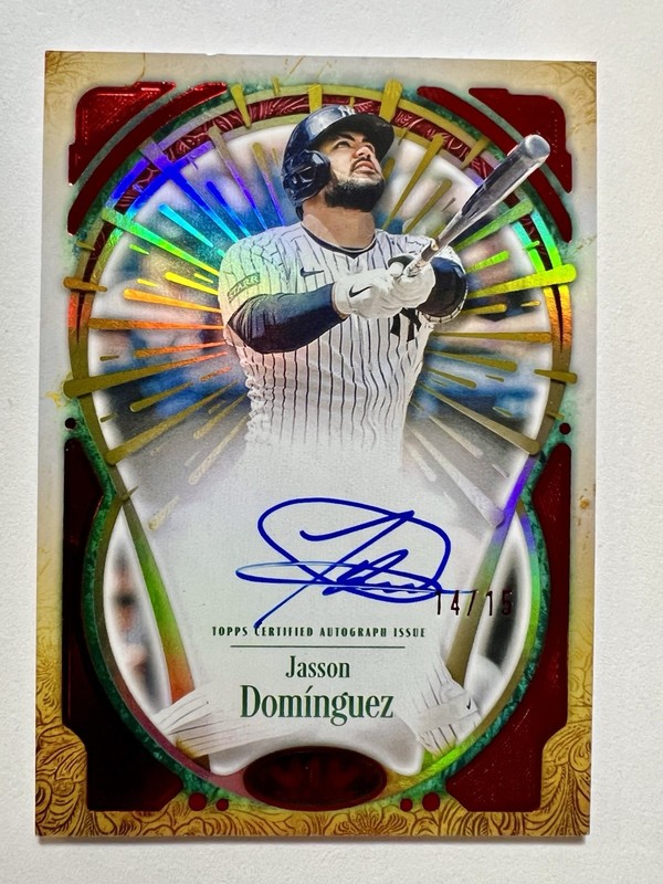 2026 Topps Tier One Xplosions On Card Auto 14/15 Jason Dominguez #T1XA-JD 