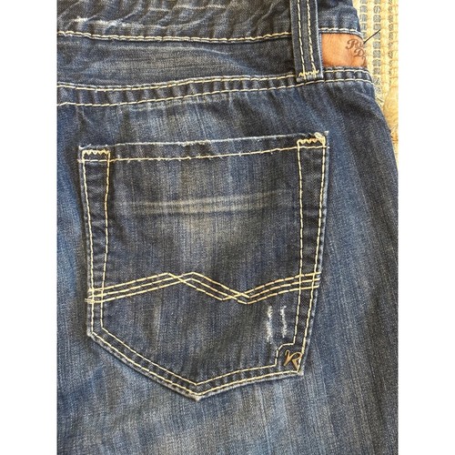 Rivet de Cru Mae Straight Relaxed Denim Jeans Distressed All Cotton Mens 38 x 32 - Picture 6 of 14
