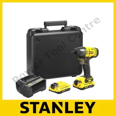 Stanley Fatmax SFMCF800C2K V20 18V Cordless Impact Driver 2x1.5Ah Battery+Kitbox