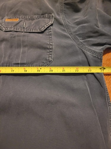 Carhartt Mens Shirt Large Blue Button Down Relaxed Fit Work Wear Pockets - Picture 10 of 10