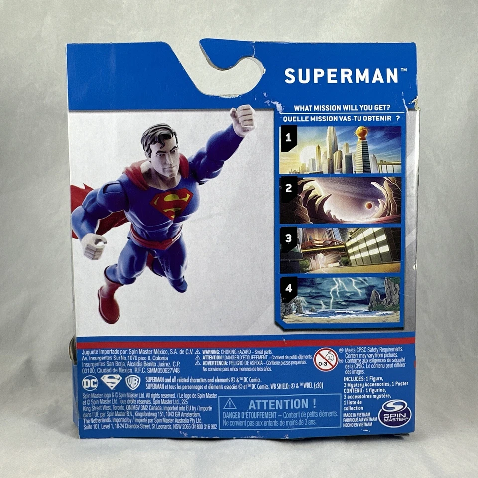 Figura de acción de 4 pulgadas DC Comics Superman Heroes Unite Toys primera edición Foto 3 de 4