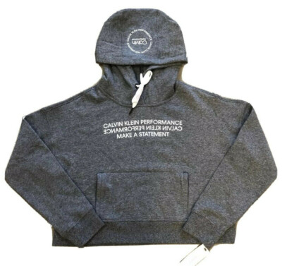 Calvin Klein Performance Women's Cropped Hoodie Heather Gray M