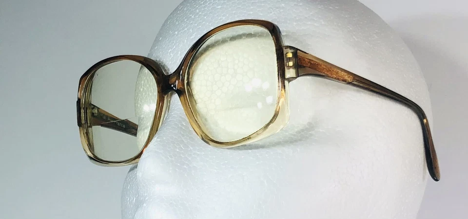 Monturas de gafas vintage de coñac de gran tamaño redondas Marc Gaillard años 80 Francia Foto 2 de 4