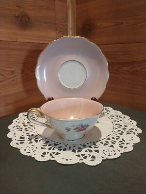 VINTAGE ROYAL BAYREUTH CHINA BAVARIA GERMANY US ZONE TEA CUP & SAUCER SET