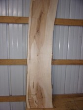 HARD MAPLE SLAB BOARD KILN DRIED LUMBER 13/16" THICK 1374V WOOD WIDE LIVE EDGE