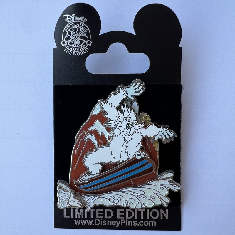 Disney Animal Kingdom Yeti Snowboard Expedition Everest White Glove Pin LE 500