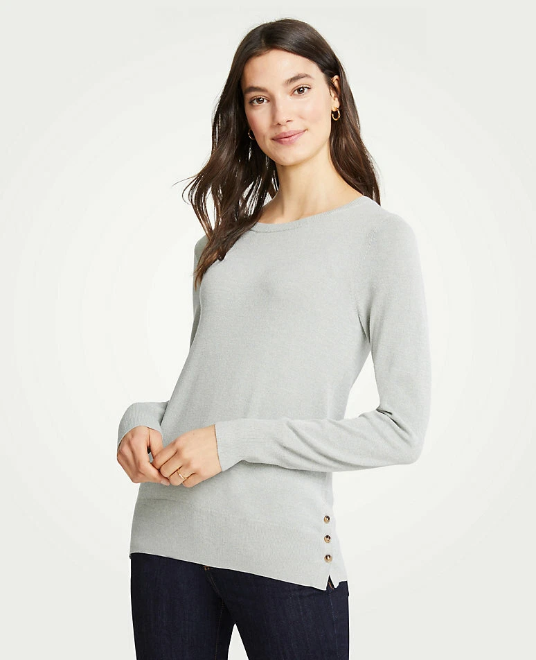 Ann taylor side button best sale sweater