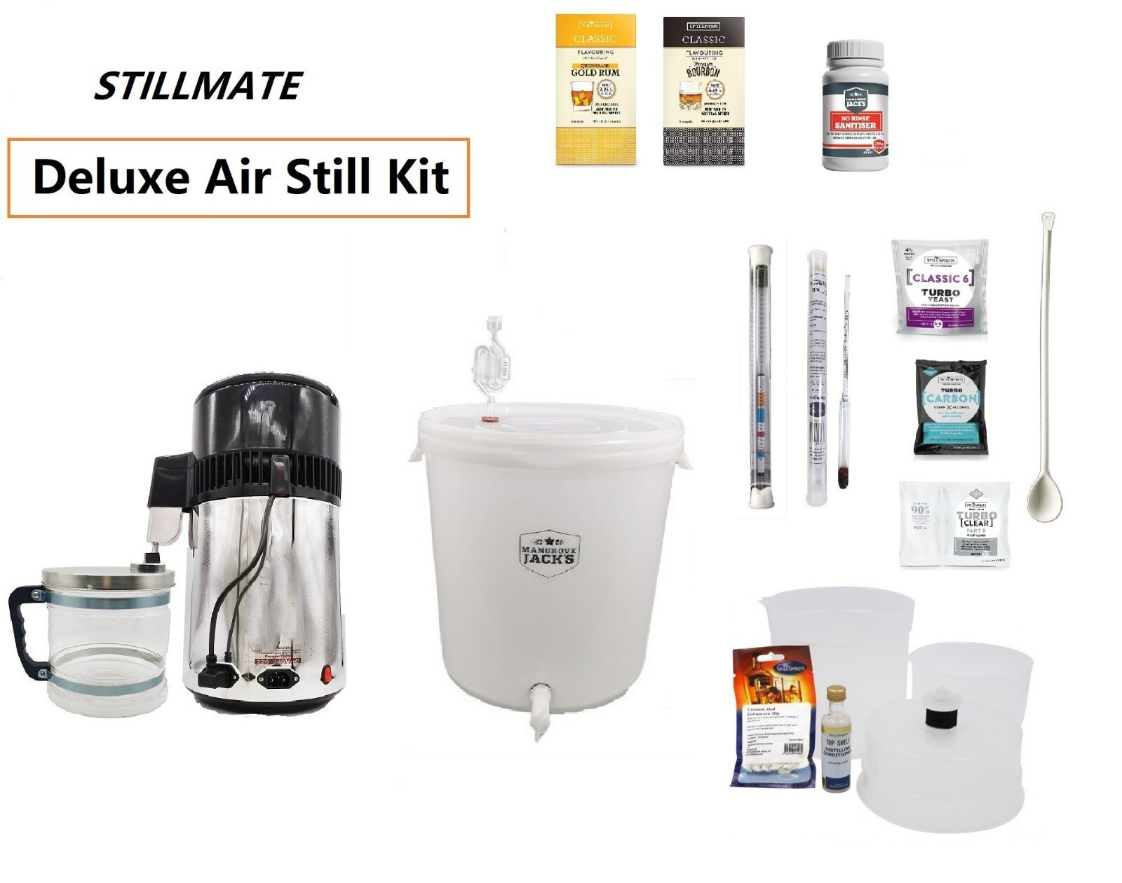 New Deluxe Stillmate Air Still Distillery Kit Make Your Own Gin/Whisky/Bourbon