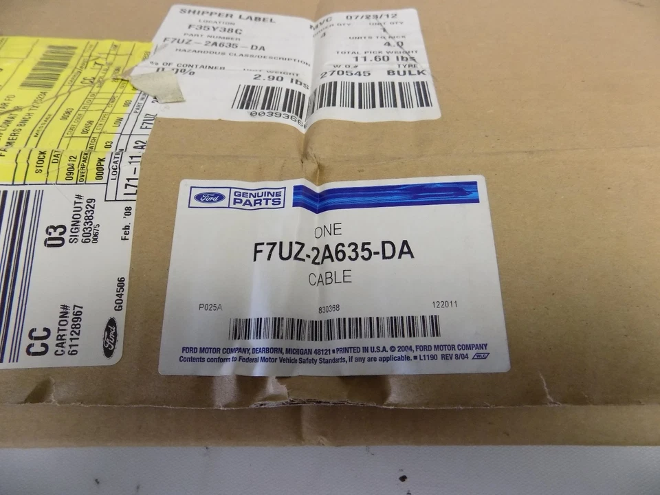 Новый оригинальный производитель 1997-1999 Ford E350 Econoline клуб универсал тормоз задний кабель асси парковки - Изображение 3 из 3