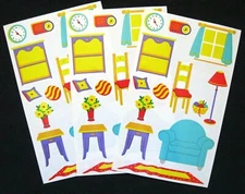Mrs Grossman Vintage 4x6" Sheets 'Furniture' Stickers (c-2001) Ships Free