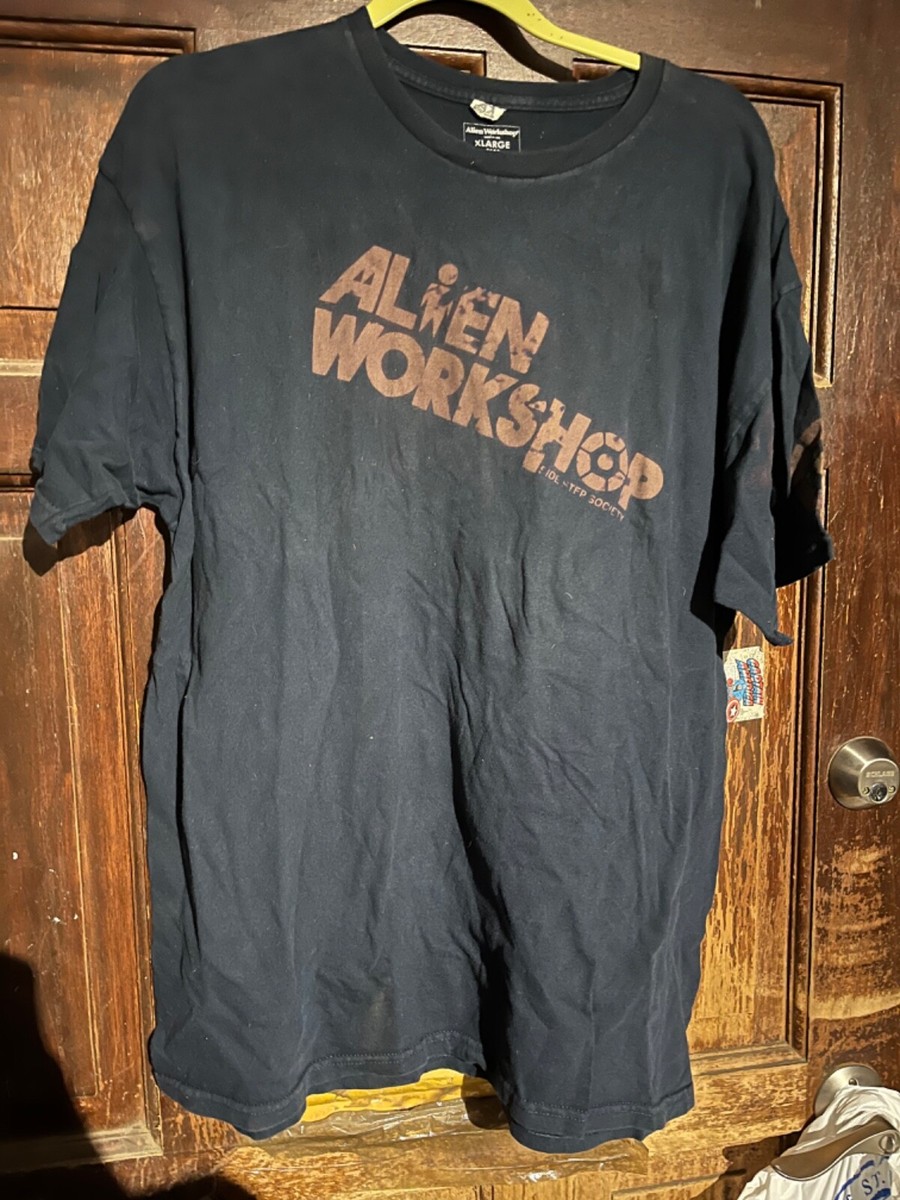 Vintage Alien Workshop Skateboard T-Shirt Navy XL