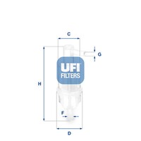 UFI Kraftstofffilter FüR Mercedes-Benz G-Klasse Daewoo Korando Cabrio Ssangyong
