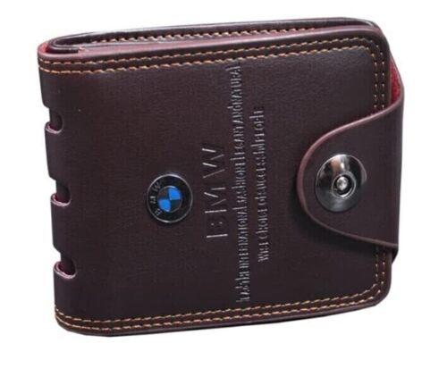 BMW Men Casual Ethnic Formal Pocket Trendy Brown Artificial Leather Wallet - 第 1/3 張圖片