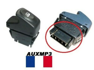 Botón Elevalunas Eléctrico Delantero Para Renault Clio II, Kangoo, Megane I, Scenic I – OEM 7700838101 / 7700421120