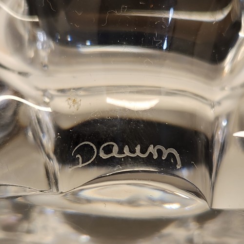 Vintage 1960s Daum France Crystal Open Salt Cellars ~ Set of 2 ~ Signed - Picture 4 of 13