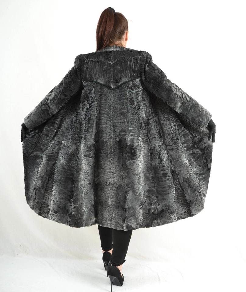 US5190 РЕАЛЬНЫЙ ПЕРСИДСКИЙ ЯГНЕНКА МЕХА ПАЛЬТО SWAKARA РАНЧО ПЕРСИДСКИЙ ЯГНЕНОК РАЗМЕР M - ПЕРСИДСКИЙ - Изображение 3 из 4