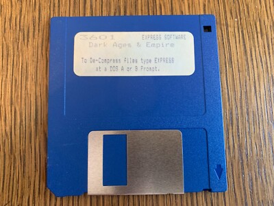DARK AGES & EMPIRE GAME PC MS-DOS COMPUTER 3.5 INCH FLOPPY DISK NEAR ...
