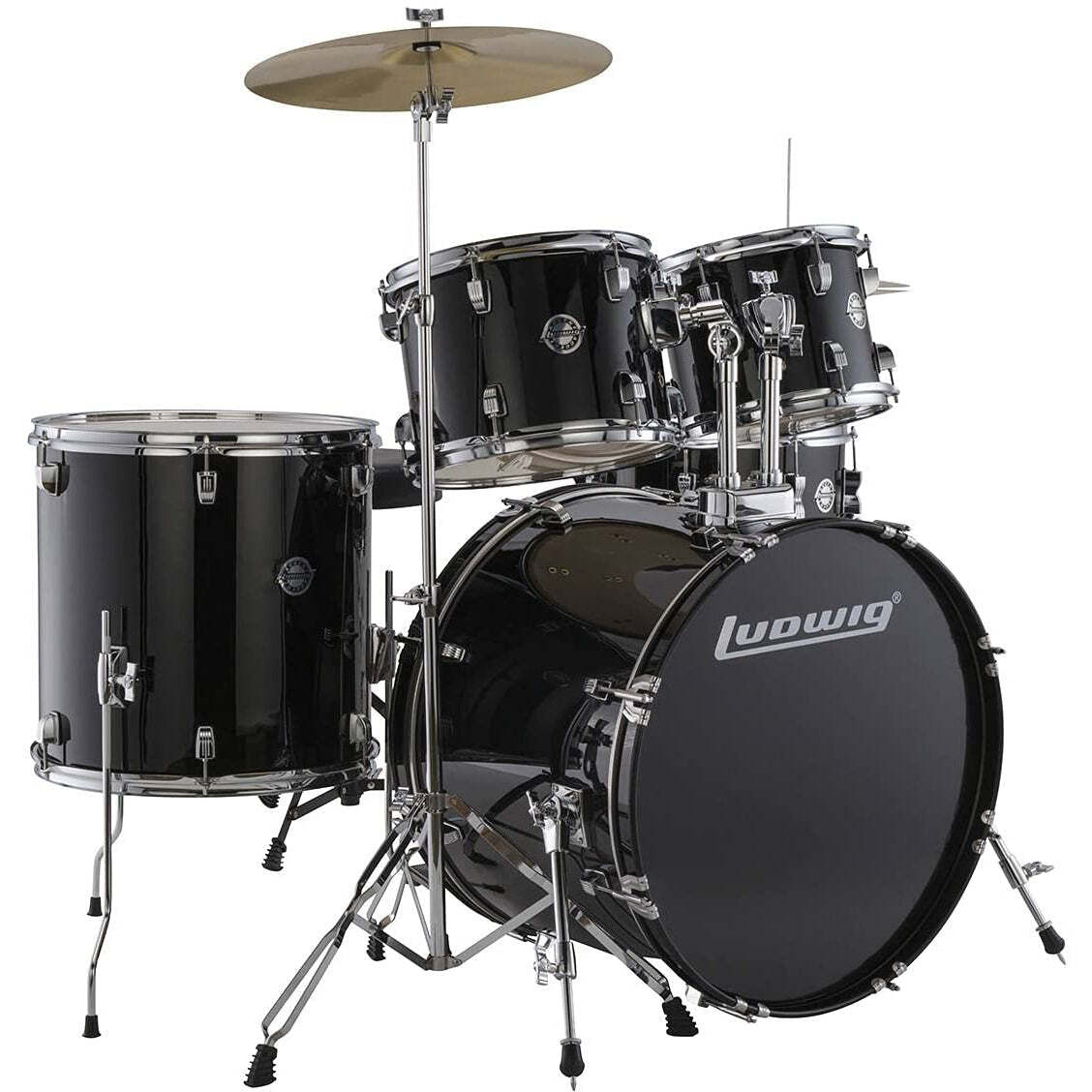 Комплектная ударная установка Ludwig Accent Drive из 5 частей - Black Sparkle