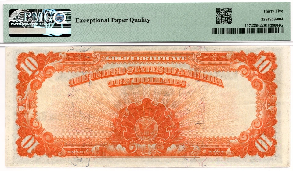 1907 $10 Gold Certificate Large Size Note Fr.1172 -PMG 35 EPQ! $10 In Gold Coin! - Image 3 of 4
