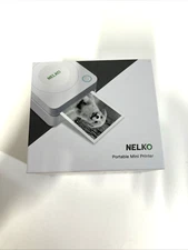 Nelko Portable Mini Printer Mint Green USB charger w/ 2 rolls of paper- Preowned