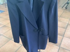 VTG CHRISTIAN DIOR Blazer Pant Suit Navy Blue 12 Wool