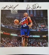 Cedric Ceballos Signed 8x10 With An Original Vinyl Record Signed also