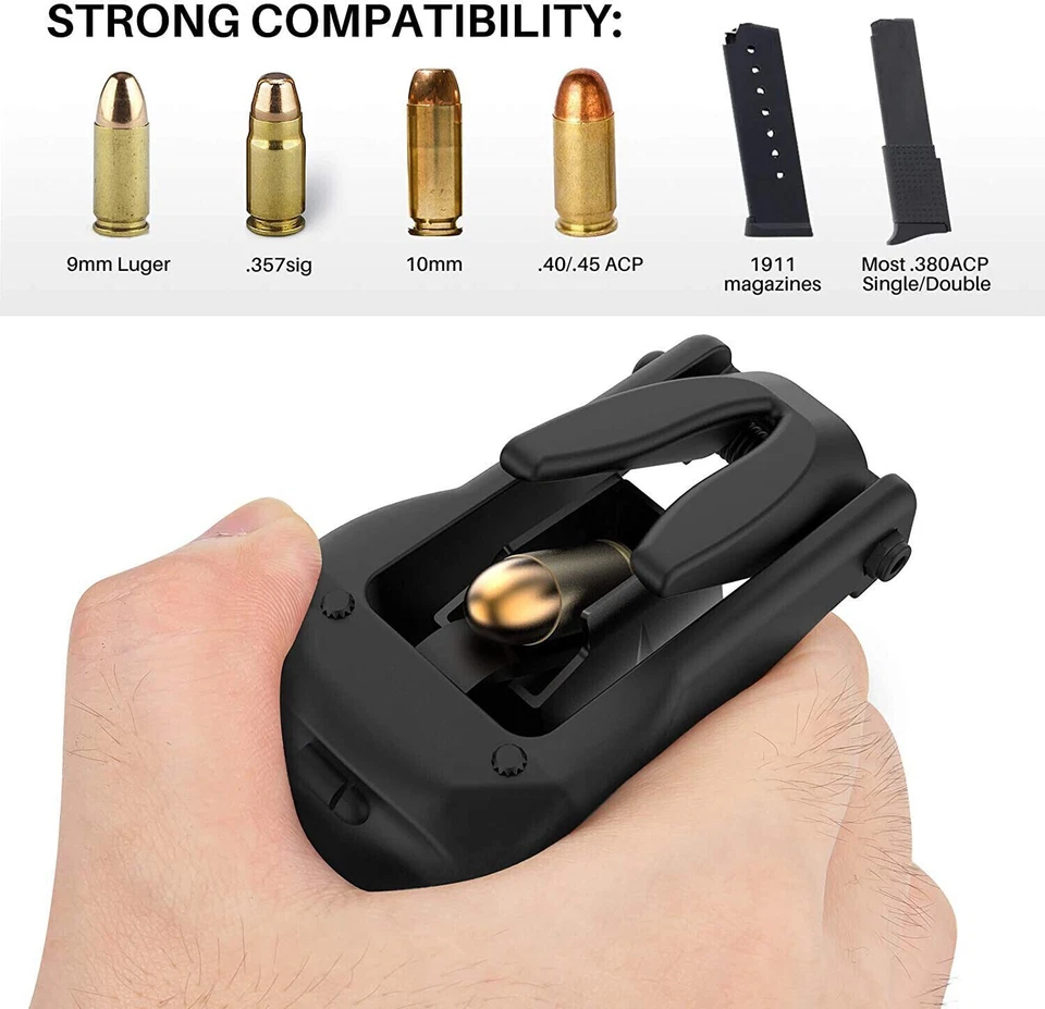Universal Pistol Speed Loader for Glock Magazines from .380 9mm 40 45 ACP