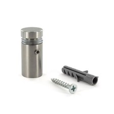 Sign Standoff 5/8" Diameter x 1" Barrel Length Brushed Stainless Finish Eco Lock