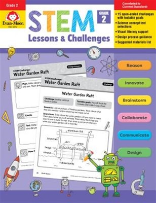 Stem Lessons and Challenges, Grade 2, Paperback by Evan-Moor, Evan-Moor, Bran...