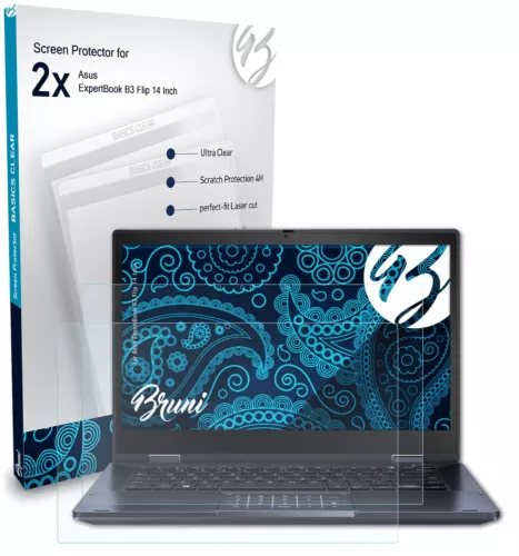 Bruni 2x Protecteur d'écran pour Asus ExpertBook B3 Flip 14 Inch