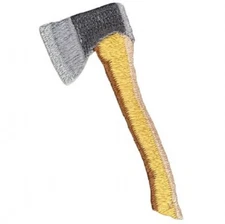 Axe Applique Patch - Hatchet Throwing Ax Camping Logging Embroidered Badge