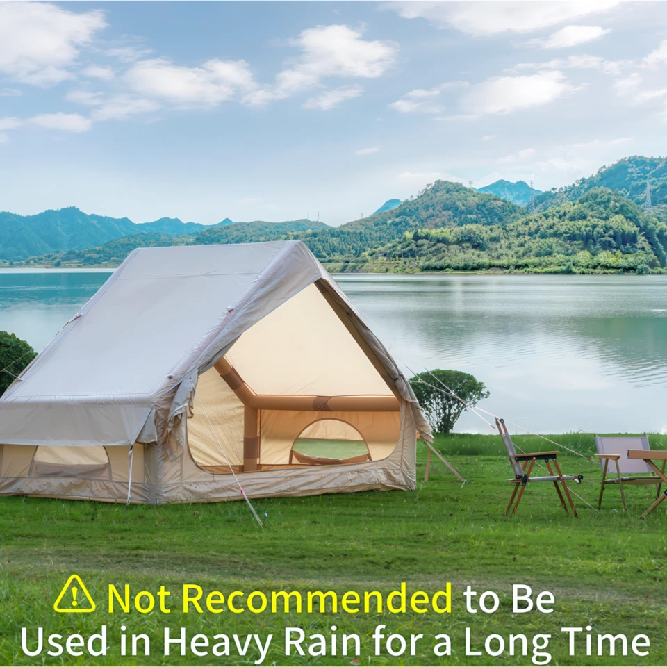 Tienda Inflable con Bomba 4-6 Personas Carpas Glamping Fácil Configuración 4 Temporadas Impermeable Foto 2 de 4