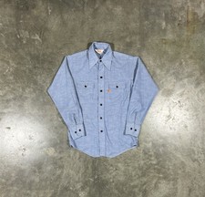 Vintage 1970s Levi s Orange Tab Long Sleeve Chambray Work Shirt