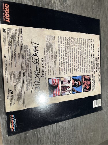 Dances With Wolves Laserdisc (Kevin Costner) - 1991 - Digital Stereo Surround - Picture 2 of 2