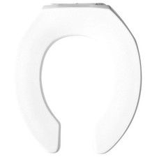 BEMIS 2055CT-000 Toilet Seat,Round Bowl,Open Front,White 5AV26