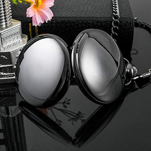 Smooth Quartz Pocket Watches for Men Classic Arabic Digital Smooth-black - Bild 3 von 6